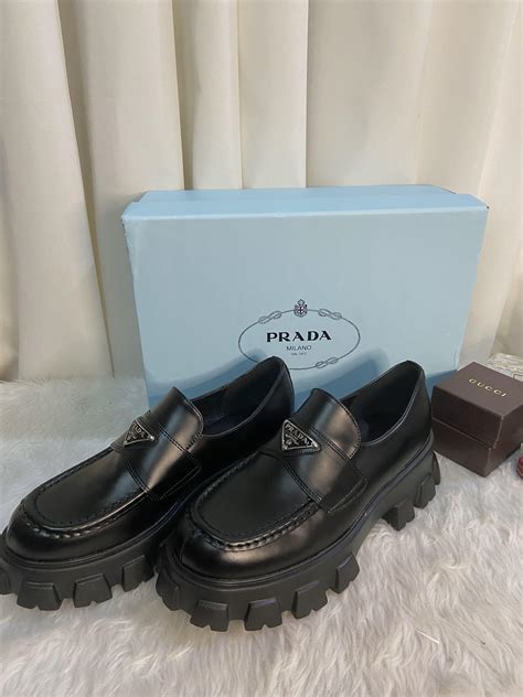 prada luxury loafers.